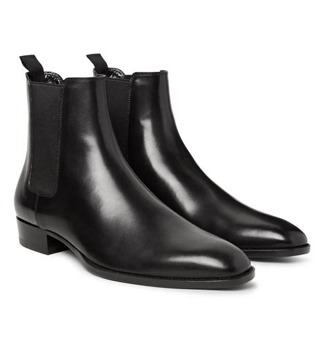 ysl mens black boots